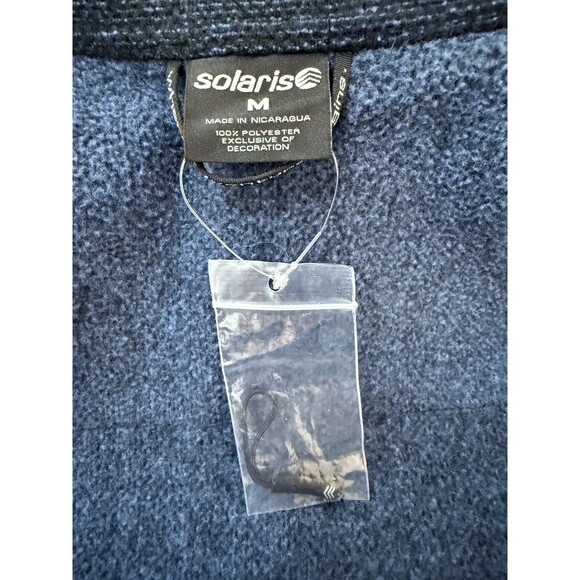 Solaris Vest Mens M Navy Softshell Fleece Lined Water Resistant Full Zip Pockets - Picture 6 of 8